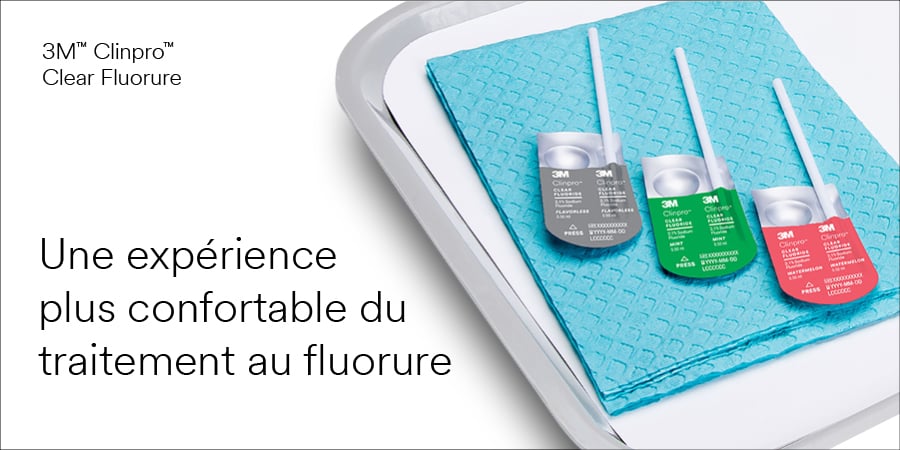 3M Clinpro Clear Fluorure. Une expérience plus confortable du traitement au fluorure. Condor Dental