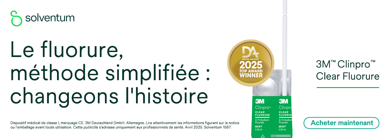 3M Clinipro Clear Fluorure. Le fluorure, méthode simplifiée : changeons l'histoire. Condor Dental